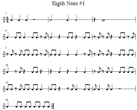Eighth Note 
#1 etude